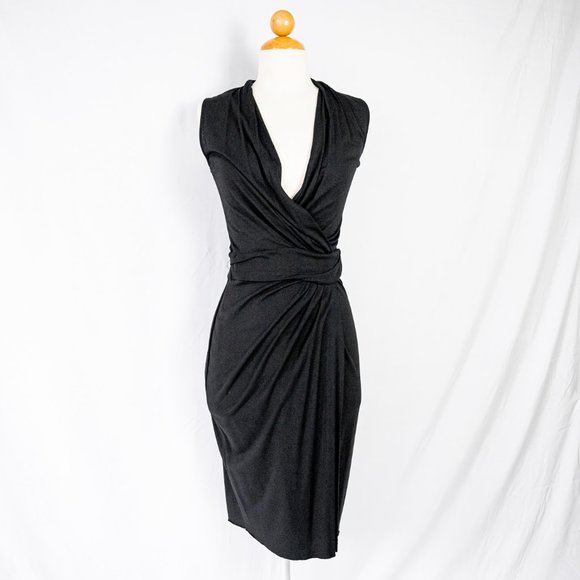 All Saints Wrap Draped Dress - Picture 1 of 12